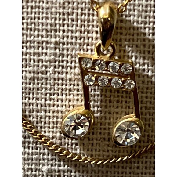 Gold-Tone Crystal Music Note -- 18" - Picture 7 of 10